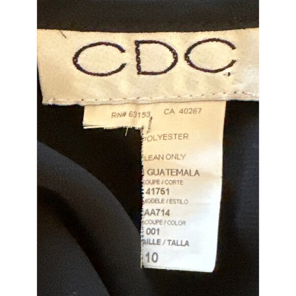 VTG CDC Dress Black 10 Sheer 2 Layers Asymmetrical Whimisgoth Dark Fairy - Picture 11 of 16